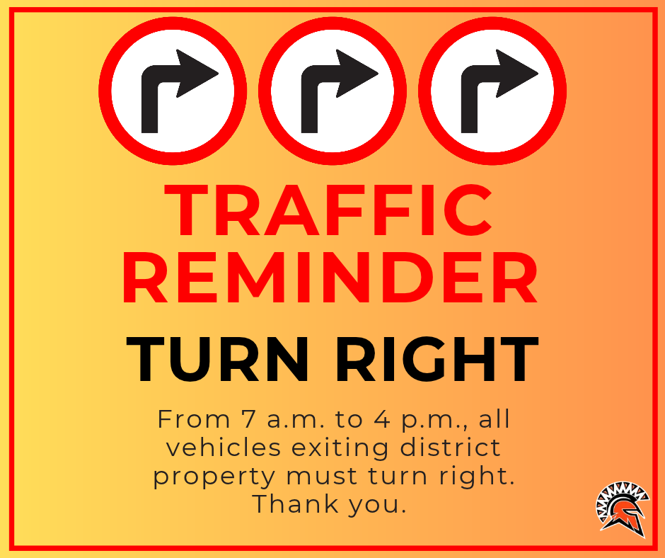 traffic reminder - turn right